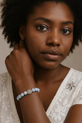 Aquamarine Crystal Bracelet | Natural Charm Jewelry