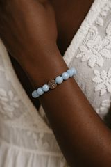 Aquamarine Crystal Bracelet | Natural Charm Jewelry