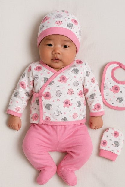 5-Piece Baby Set Elephant Design