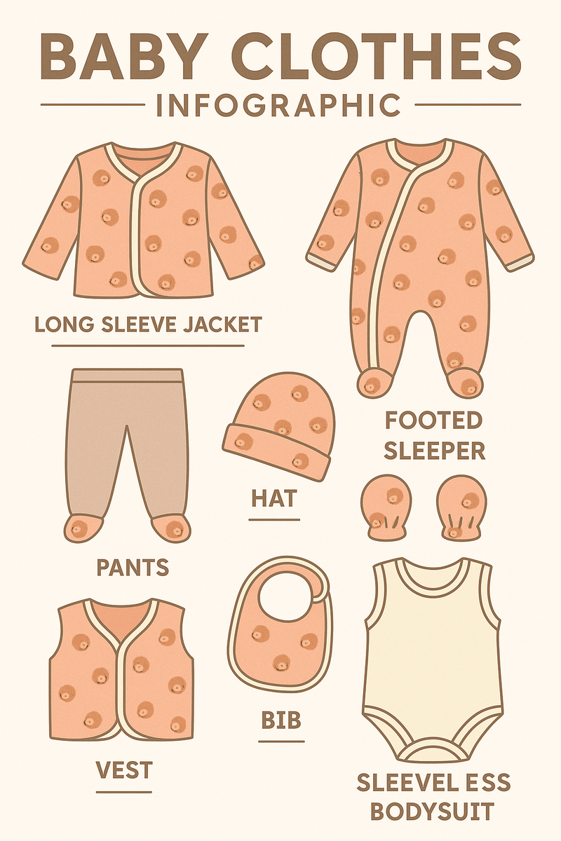 8-piece cotton baby clothing gift set for newborns 0–3 months – made in Turkey

