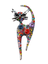 Sparkling Cat Brooch | Playful & Stylish Animal Accessory