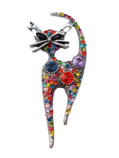 Sparkling Cat Brooch | Playful & Stylish Animal Accessory