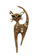 Charming Cat Brooch | Sparkling & Playful Jewelry Accent