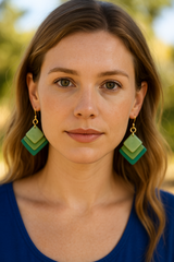 Minerva Tagua Earrings| Handmade Fair Trade Jewelry