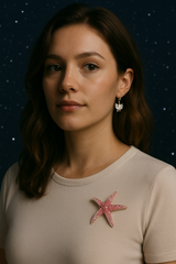 Stylish Starfish Brooch | Elegant Coastal Jewelry Accent