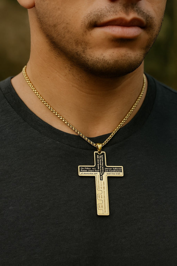 Men’s Cross Pendant Necklace Stainless Steel | Faith Jewelry