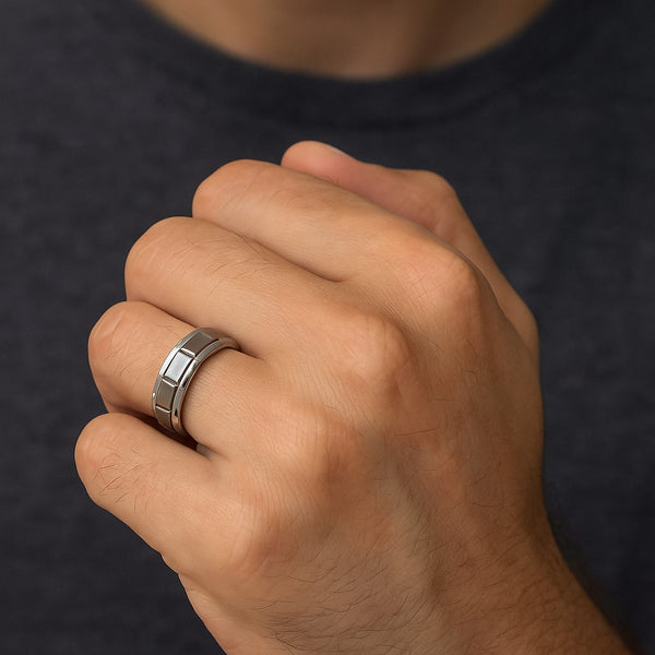 Men’s Silver Ring | Stainless Steel Tarnish-Free Band