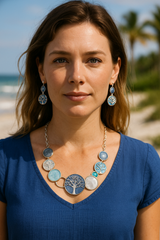 Zinc Alloy Necklace & Earrings Set | Classic Adjustable Jewelry