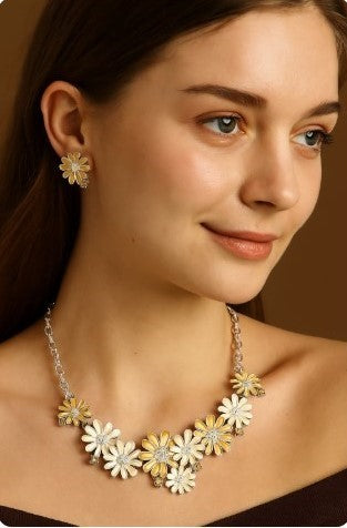 Chic Zinc Alloy Necklace & Earrings Set