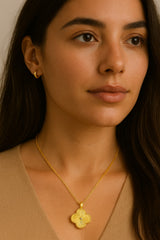 Mia Gold-Plated Stainless Steel Necklace with Cubic Zirconia