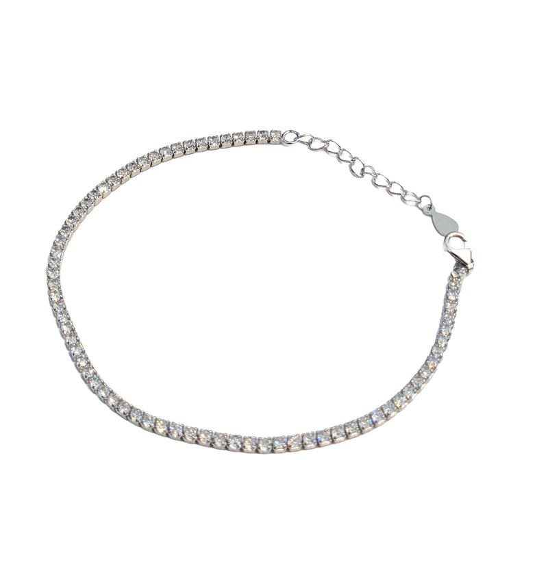 sterling silver bracelet with zircons