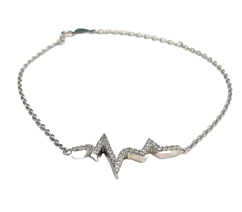 sterling silver bracelet with zircons
