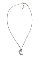 sterling silver necklace with zircons