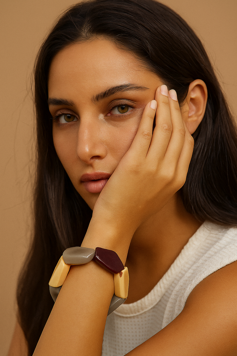 Fabiana Brown Tagua Nut Bracelet