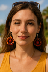 Lorena Tagua Earrings| Fair Trade Vegetable Ivory Jewelry
