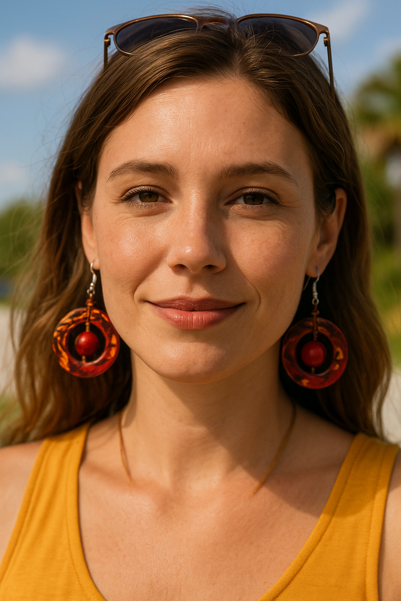 Lorena Tagua Earrings| Fair Trade Vegetable Ivory Jewelry