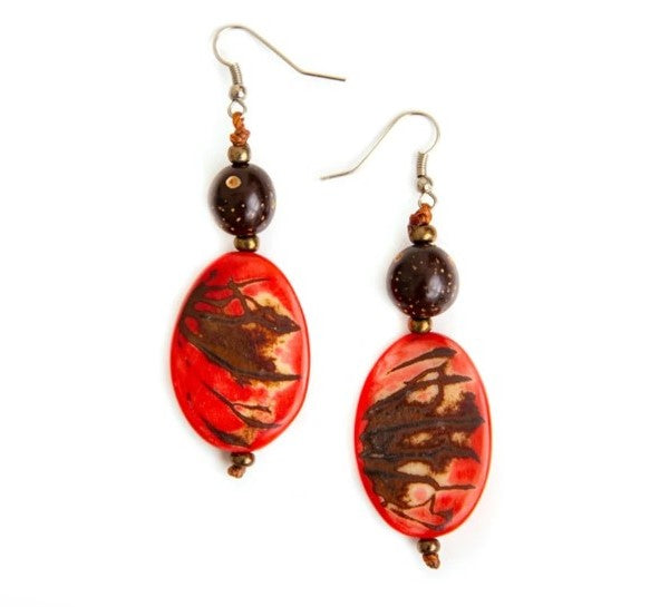 Lupe Tagua Earrings | Handmade Jewelry