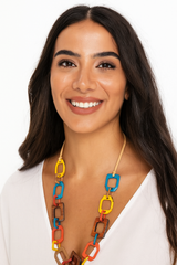 Paulette Tagua Nut Necklace| Long, Handmade