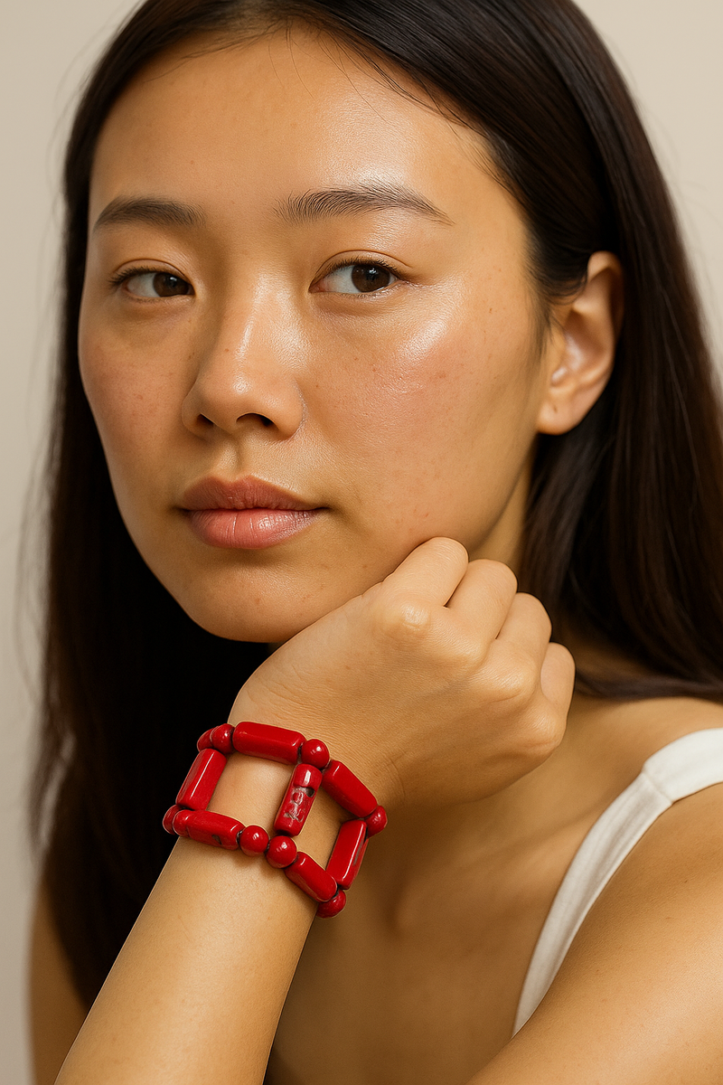Brisa Red Tagua Nut Bracelet