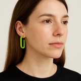 Kinsey Tagua Earrings Green | Handmade Tagua Jewelry