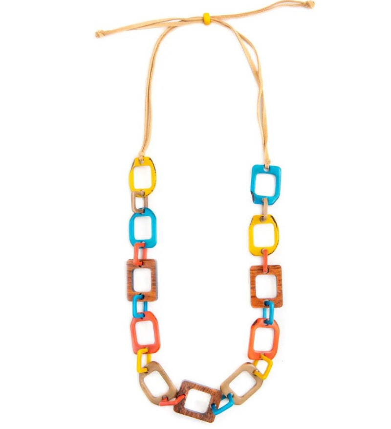 Paulette Tagua Nut Necklace| Long, Handmade