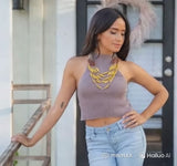 Paloma Tagua Necklace  Yellow & Brown Sustainable Jewelry