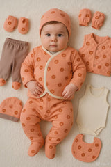 8-piece cotton baby clothing gift set for newborns 0–3 months – made in Turkey

