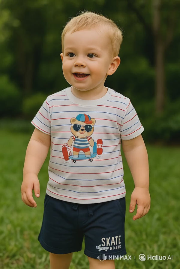 Boys Cotton Top & Shorts Set – Everyday Outfit