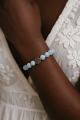Aquamarine Crystal Bracelet | Natural Charm Jewelry